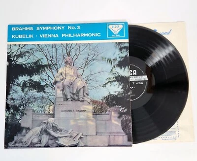 Brahms Symphony 3 Kubelik Vienna Philharmonic LP Decca SXL 2104 Made in England - Image 1 of 4