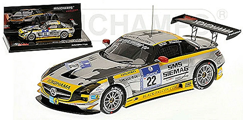 Mercedes SLS AMG GT3 - 24h ADAC Nürburgring 2011 #22 Nero Falcon Team 1:43 - Immagine 1 di 1