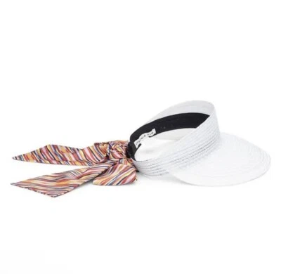 Eugenia Kim Ricky Visor Ivory One Size Hemp Blend NWT - Image 1 of 4