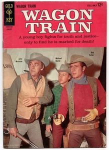 Wagon Train #1 Gold Key TV Western Comic 1964 Bob Fuller John McIntire Burns - Imagen 1 de 5