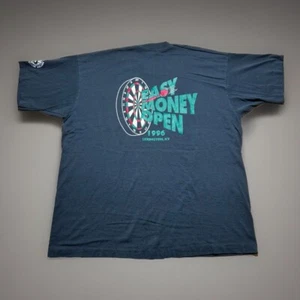 Vintage 1996 Lexington KY Bluegrass Darting Easy Money Darts Shirt Size 2XL - Picture 1 of 11