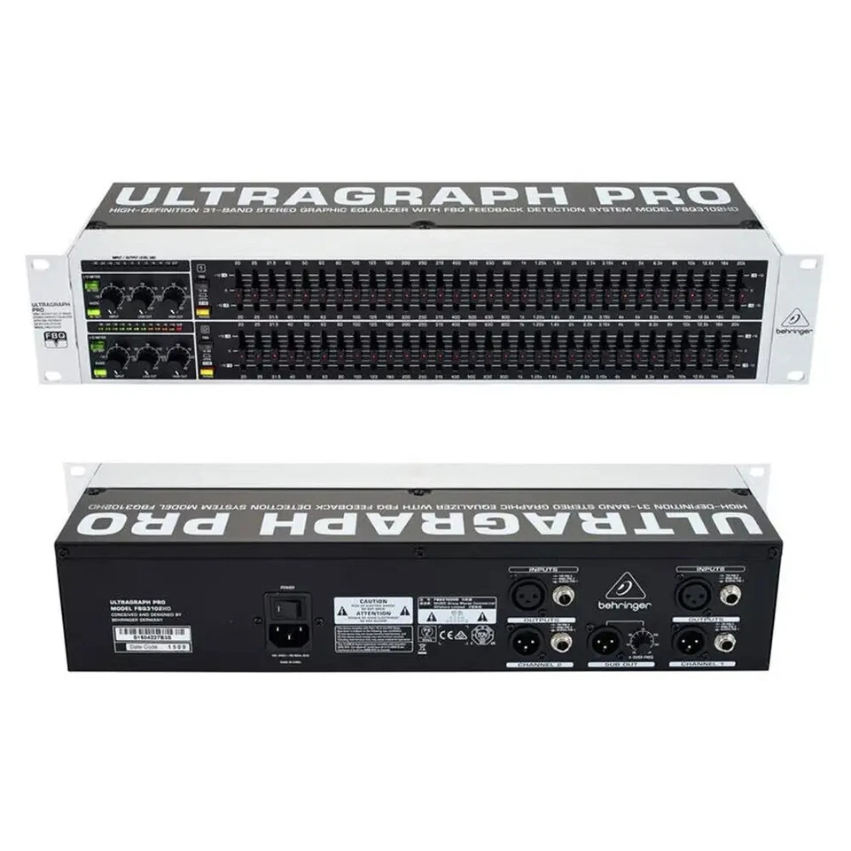 BEHRINGER ULTRAGRAPH PRO FBQ3102HD equalizzatore grafico stereo per live studio - Immagine 1 di 1