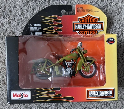 NEW NIB NRFB 1:18 MAISTO HARLEY DAVIDSON  1928 JDH ARMY REPLICA SERIES 24 2008 - Image 1 of 4