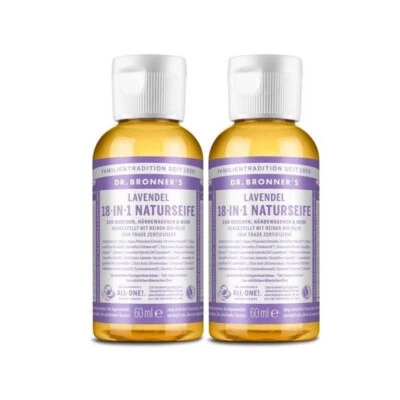 DR. BONNER'S Dr. Bronners All-One Magic Soap | 18-IN-1 Naturseife | Lavendel | 2 X 60ml