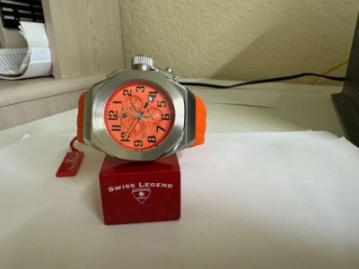 Reloj cronógrafo Swiss Legend 10542-06-ORG Trimix Diver naranja 44 mm para hombre Foto 1 de 4