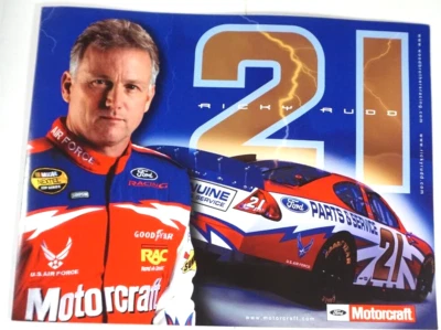 NASCAR 2005 Ricky Rudd #21 Motorcraft  Folding Hero Card 8.5x11" Closed Foto 1 de 3