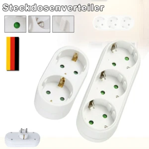 2/3 x double plug sockets multiple plug socket distributor 250V EU - Picture 1 of 14