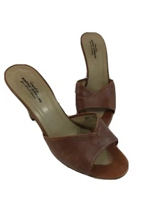 Martini Osvaldo Heel Slip On Whysky Shoes for Joan E. David Size 7.5 N - Picture 1 of 8