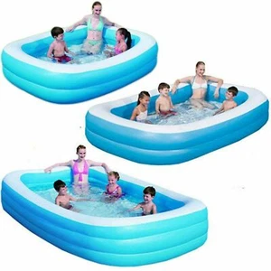 Large Paddling Garden Pool Kid Fun Inflatable Family Swimming Patio Outdoor Seat - Picture 1 of 23