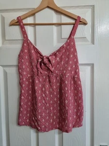 Luella Made In Italy Pink Sleeveless Blouse Gold Patterned Top Cami One Size - Bild 1 von 6