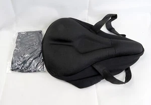 Silicone Gel Thick Soft Bicycle Bike Cycling Saddle Seat Cover Cushion Pad Black - Picture 1 of 3