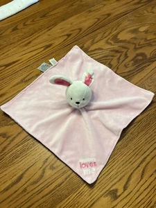 Manta de seguridad para bebé niña Carter's Mommy Loves Me Bunny Lovey en muy buena condición - Imagen 1 de 9