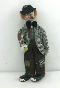 Ceramic Hobo Clown 13" with Cigar and Bottle has Ceramic Head, Hands and Feet - Picture 1 of 7