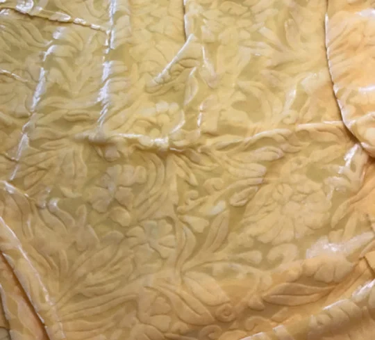 Goldenrod Floral - Terciopelo de seda Burnout teñido a mano Foto 1 de 1