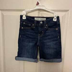 Signature by Levi Strauss & Cuff Denim Jean Bermuda Shorts Girls Youth Size 5 - Picture 1 of 8