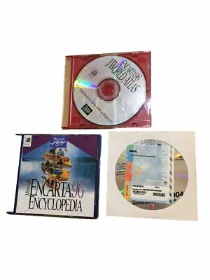 VTG Microsoft Encarta 96 Encyclopedia/World Atlas/ 2004 Disc CD-ROM 1993-1995 - Image 1 of 4