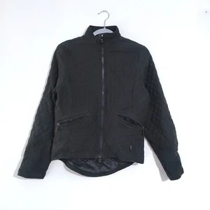 Barbour Womens Black Quilted Jacket Size 8 Microfibre Tailored Lightweight Coat - Picture 1 of 12