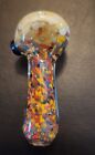 Glass Tobacco Pipe Confetti Spoon 4.5" Long.Thick Heavy Glass Plus Free Pipe Bag