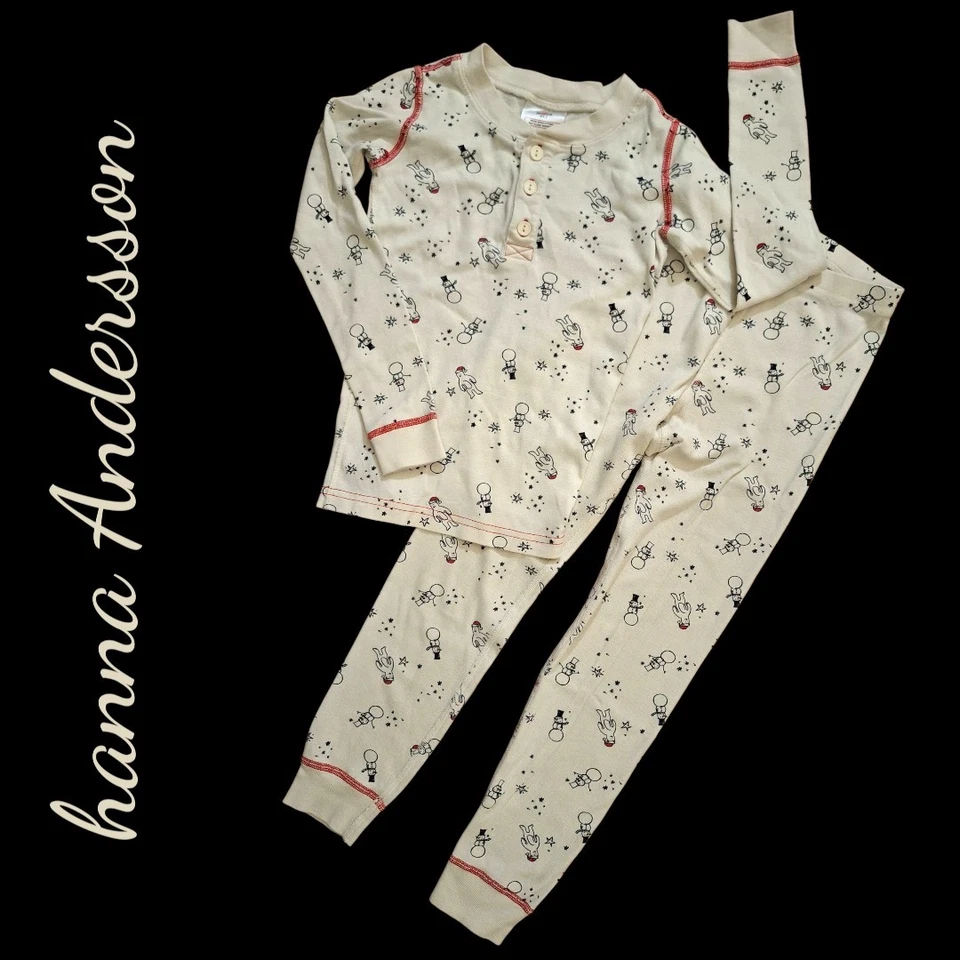Hanna Andersson Christmas Holidays Long Sleeve Pajamas 140cm Size 6-7 - Image 1 of 4
