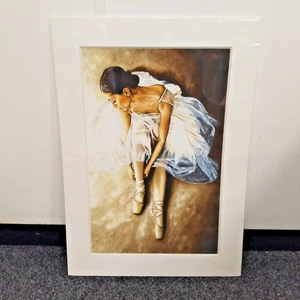 Richard Young 'Tranquil Preparation' Mounted Print 73.5cm x 52.5cm Ballerina - Picture 1 of 16