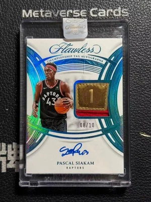 2024-25 Panini Flawless Championship Tag Auto Platinum /10 Pascal Siakam - Image 1 of 2