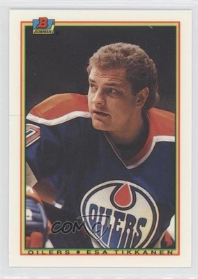 1990-91 Bowman Tiffany Esa Tikkanen #194 - Image 1 of 2
