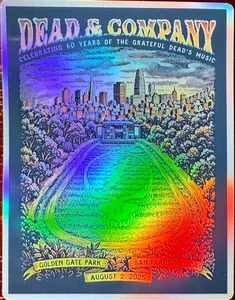 DEAD & COMPANY SAN FRANCISCO POSTER/STICKER 60 YEARS OF GRATEFUL DEAD AUG 2ND - Picture 1 of 4