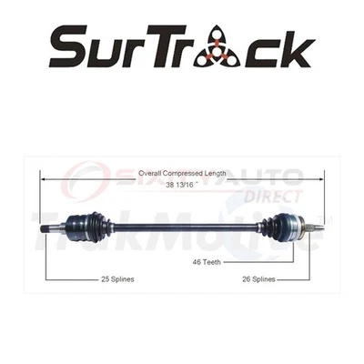 SurTrack CV Axle Shaft for 1998-1999 Chrysler Sebring 2.4L 2.5L L4 V6 - lc Foto 1 de 4