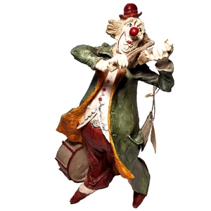 Giuseppe Armani Capodimonte Clown w/ Drum Playing Violin Vintage Figurine - Picture 1 of 11