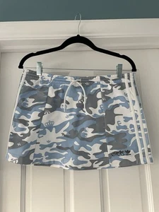 Adidas X Missy Elliott Blue Camo Mini Skirt Size 12 - Picture 1 of 9