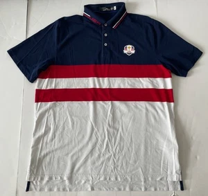 RLX Ralph Lauren Ryder Cup USA 2023 Red White Navy Italy Polo Shirt Men XL - Picture 1 of 7