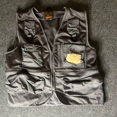 garcia fishing vest size XL L gray la,b skin leather polyester - Image 1 of 4