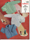Knitting Pattern Copy 1850.  Baby Sweaters & Cardigan.  20-24" Chest.  Qk