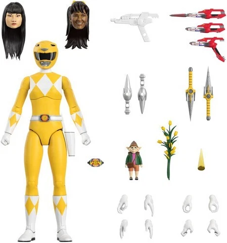 WB   Super7 - Mighty Morphin Power Rangers ULTIMATES! Wave 1 - Yellow Ranger Cover