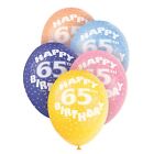 Unique Party Latex-Luftballons Happy 65th Birthday, 30 cm (5Stk/Pkg) (SG4992)