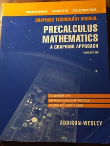 PreCalculus Mathematics 3E Graphing Technology Manual 1994 USED ISBN:0201861402 - Picture 1 of 1