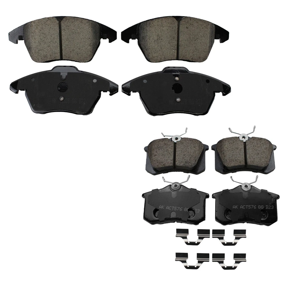 Kit Pastillas Freno Cerámicas Delanteras y Traseras Akebono Euro para Volkswagen Beetle Jetta Foto 1 de 1