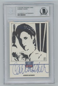 Star Wars Galaxy Sketchagraph Autograph Carrie Fisher Princess Leia Tim Proctor