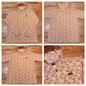 Patagonia Lightweight Hooded Jacket Seashell Print Girls Youth Sz XL (14) - Picture 1 of 8