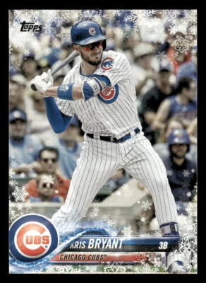 2018 Topps Holiday #HMW69 Kris Bryant Metallic Snowflake - Image 1 of 2