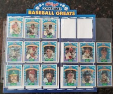 1991 Kellogg's Corn Flakes Sportflic 3D Baseball Greats 15 Card Set + Display