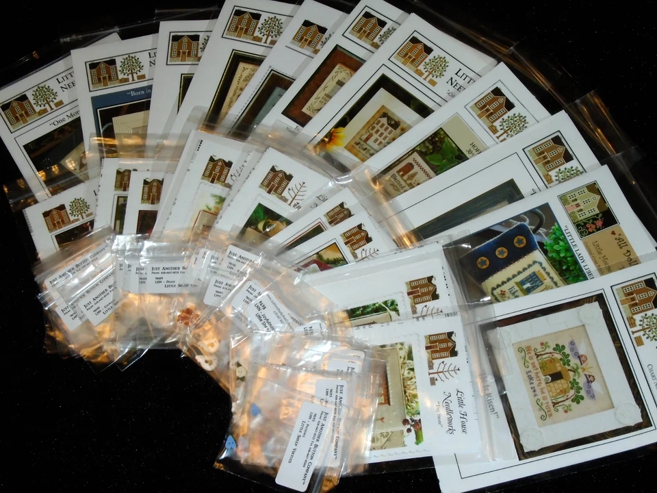 LITTLE HOUSE NEEDLEWORKS Cross Stitch Patterns, JABC Buttons YOU CHOOSE! - Image 1 of 1