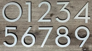 House Numbers Metallic Silver 8 Inch  - Picture 1 of 5
