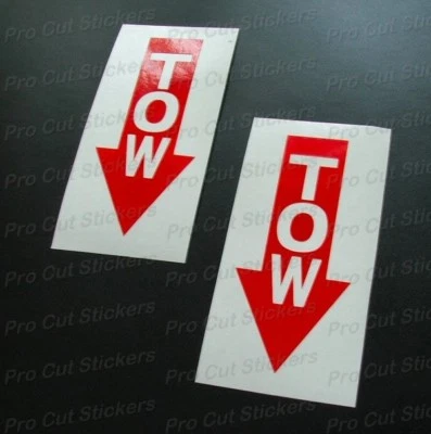 PRO CUT STICKERS Calcomanías adhesivas de coche de remolque de 100 mm (10 cm) x2 carreras rally día de pista carreras deportes de motor