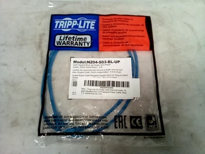Tripp Lite Up Angle Cat6 Ethernet Cable N204-S03-BL-UP - Image 1 of 4