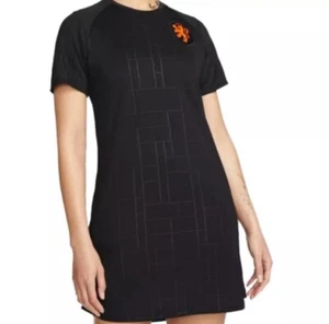 Nike Netherlands Black Pullover Short Sleeve Dri-FIT Soccer Jersey Dress Small - Picture 1 of 9