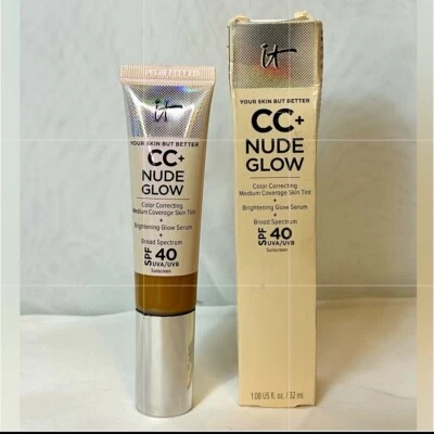 IT COSMETICS CC+ NUDE GLOW SKIN TINT SPF 40 - TAN WARM - 1.08 OZ BOXED - Image 1 of 4