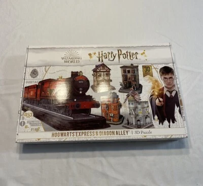 NEW Harry Potter HOGWARTS Express + DIAGON Alley 3D Puzzle 453 Pieces - Image 1 of 4
