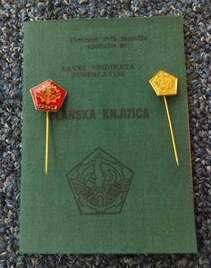 SSJ Yugoslav Trade Union labor syndicate Yugoslavia, membership card 1962 + pin - Picture 1 of 1