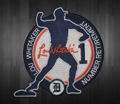 2022 LOU WHITAKER Retirement PATCH Detroit Tigers Commemorative # 1 Patch - Image 1 of 2